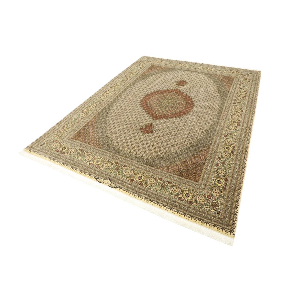 Tapis persan - Tabriz - Royal - Royal - 336 x 252 cm - taupe