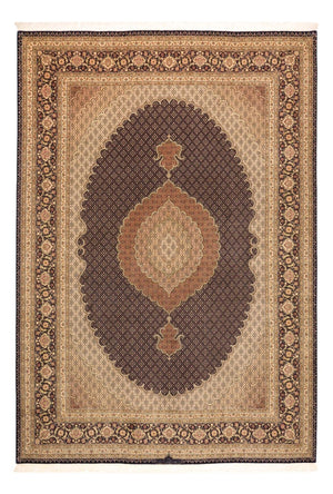 Tapis persan - Tabriz - Royal - Royal - 354 x 248 cm - marron foncé