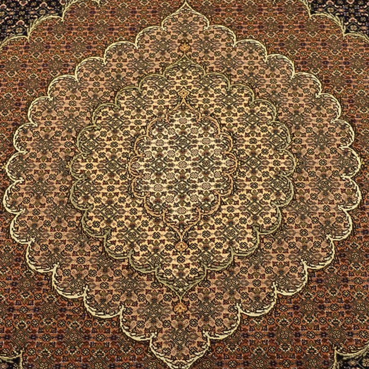 Tapis persan - Tabriz - Royal - Royal - 354 x 248 cm - marron foncé