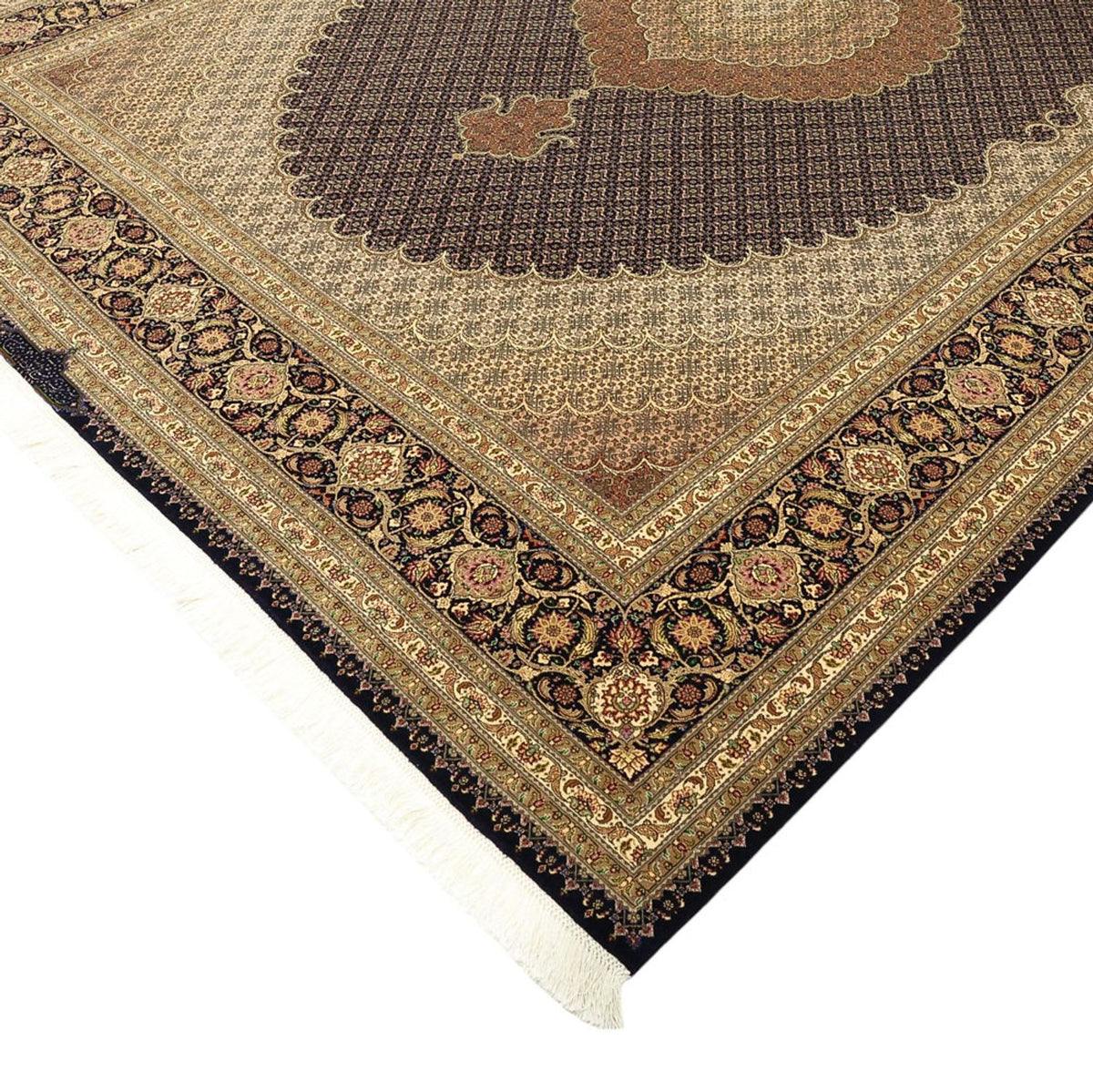 Tapis persan - Tabriz - Royal - Royal - 354 x 248 cm - marron foncé