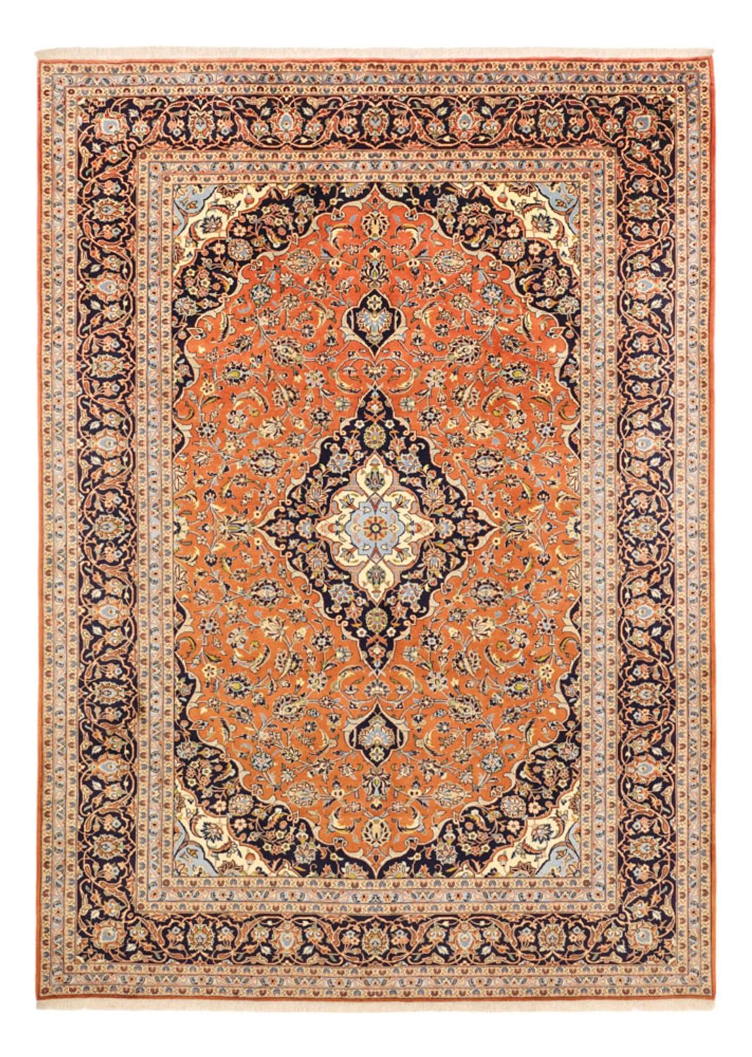 Tapis persan - Keshan - 347 x 251 cm - rouge clair