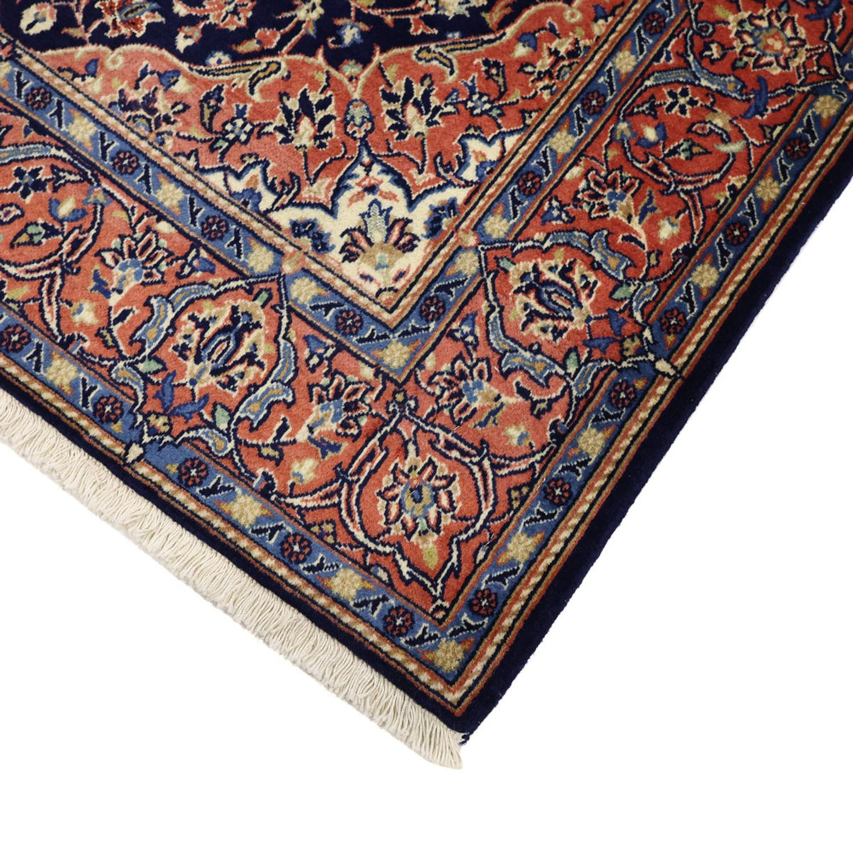 Tapis persan - Keshan - 169 x 114 cm - bleu foncé