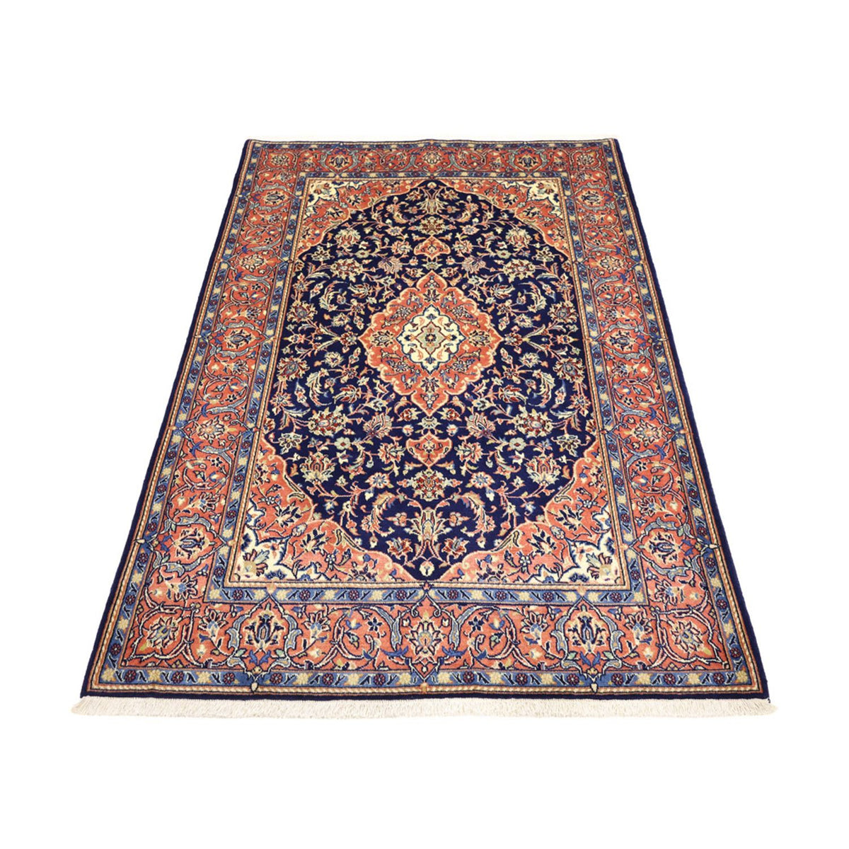 Tapis persan - Keshan - 169 x 114 cm - bleu foncé