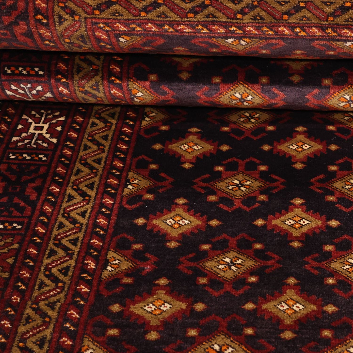 Tapis de couloir Tapis Belutsch - 220 x 108 cm - marron foncé