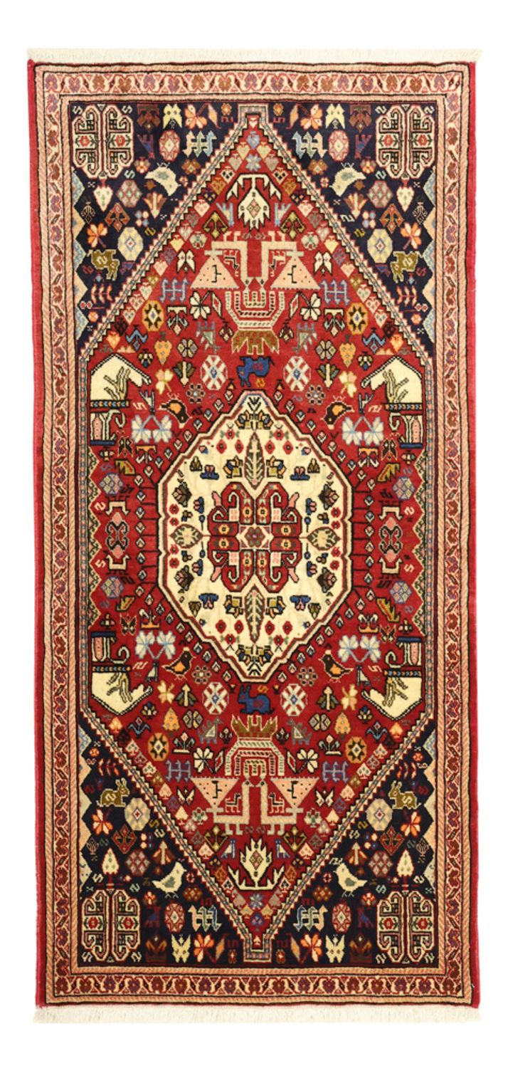 Tapis Gabbeh - Persan Kashkuli - 153 x 70 cm - rouge