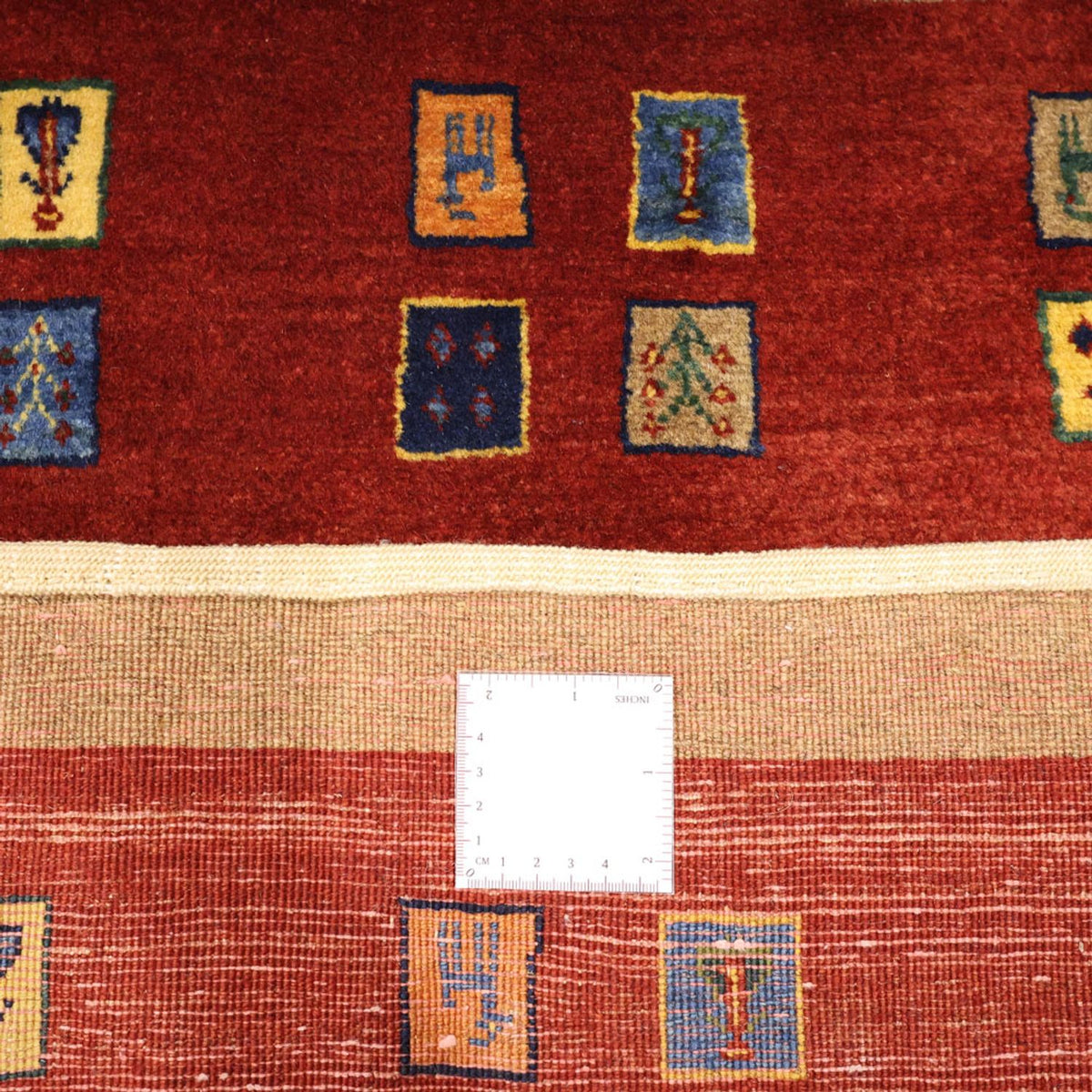 Tapis Gabbeh - Loribaft Persan - 158 x 108 cm - multicolore