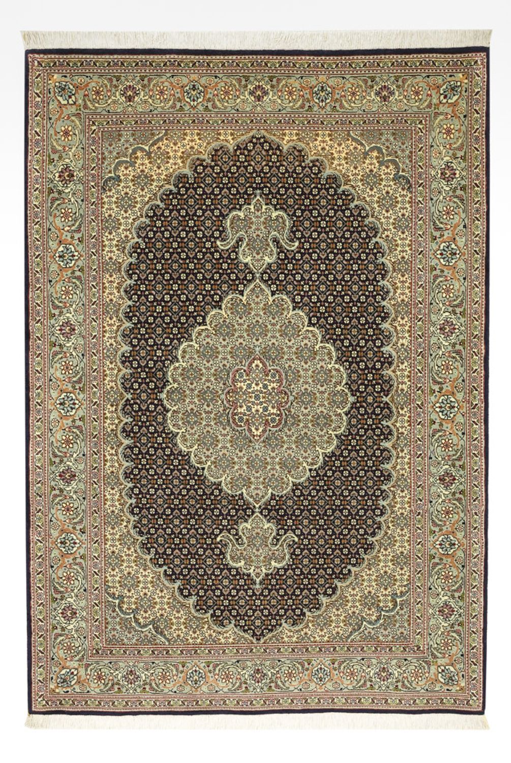Tapis persan - Tabriz - Royal - 147 x 100 cm - beige foncé