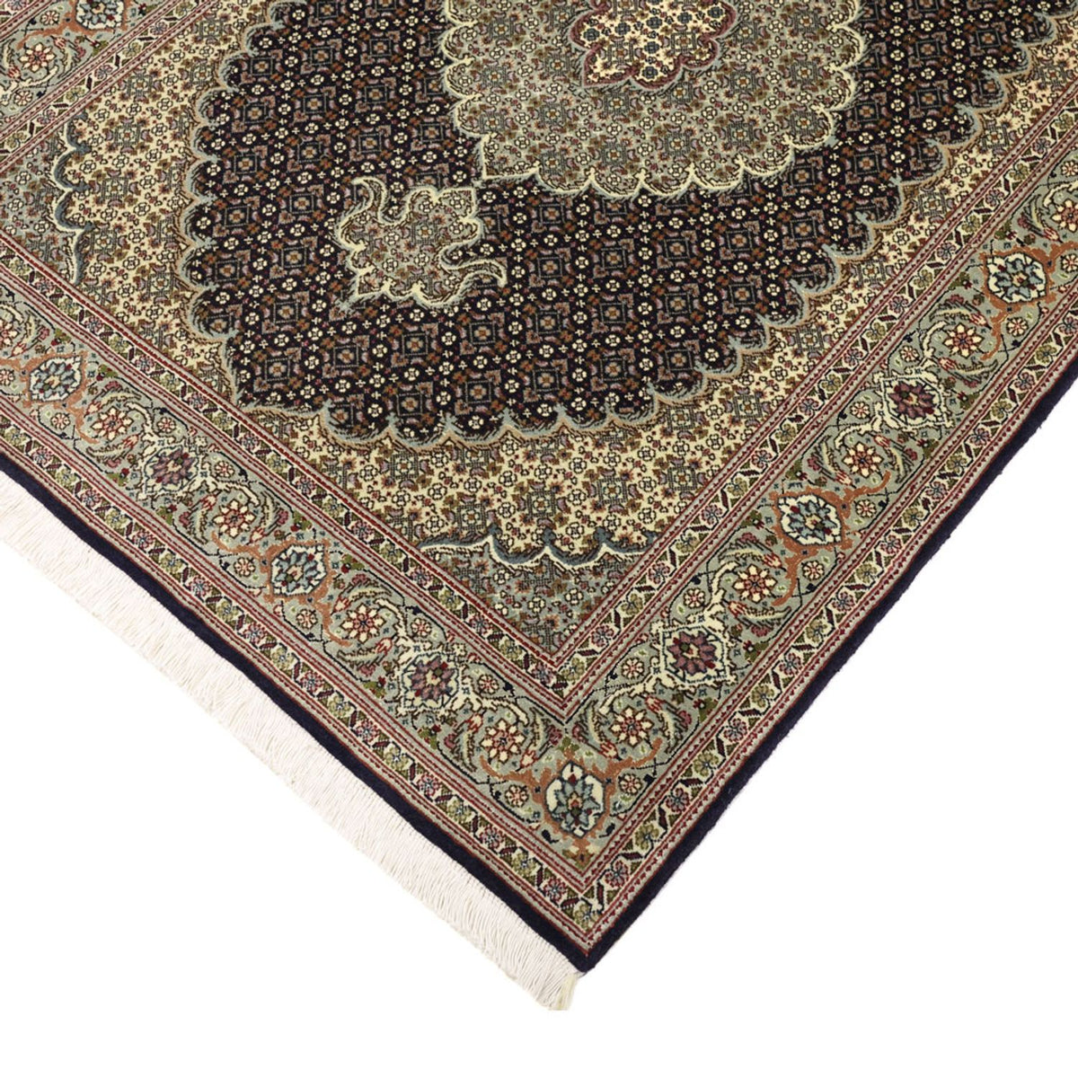 Tapis persan - Tabriz - Royal - 147 x 100 cm - beige foncé