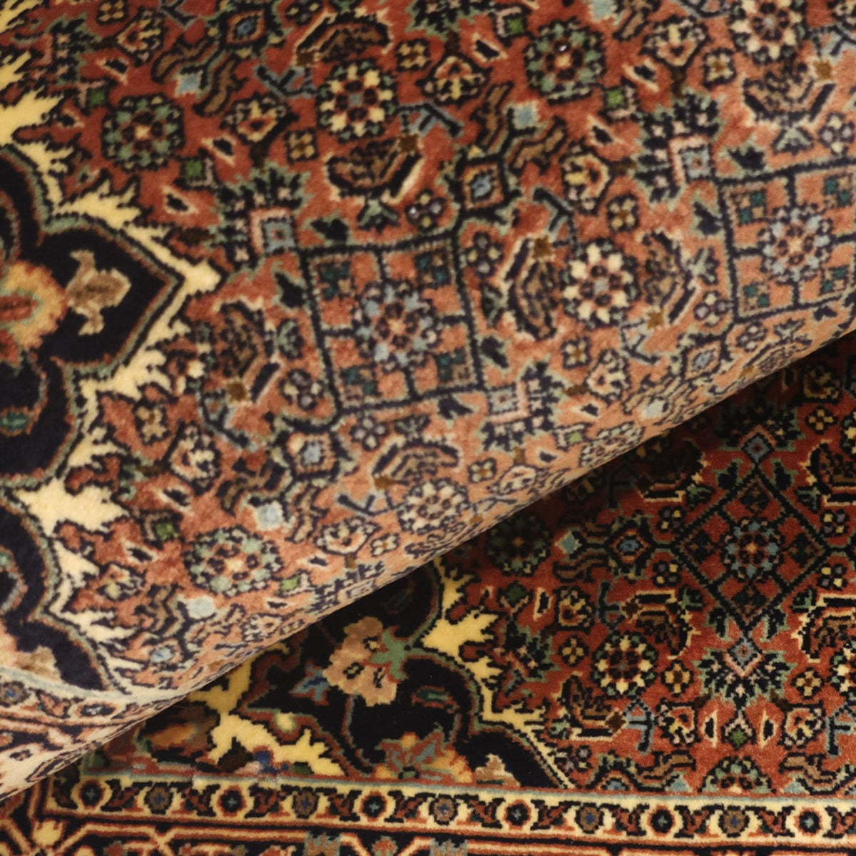 Tapis persan - Bidjar - 133 x 73 cm - beige foncé