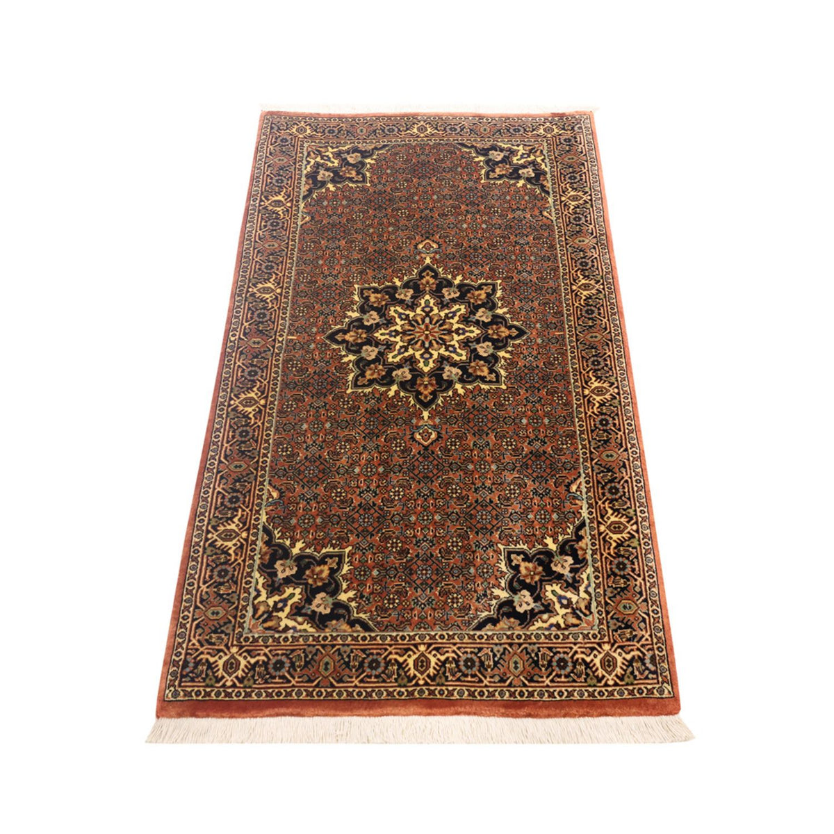 Tapis persan - Bidjar - 133 x 73 cm - beige foncé