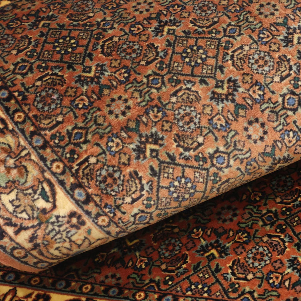 Tapis persan - Bidjar - 144 x 71 cm - beige foncé