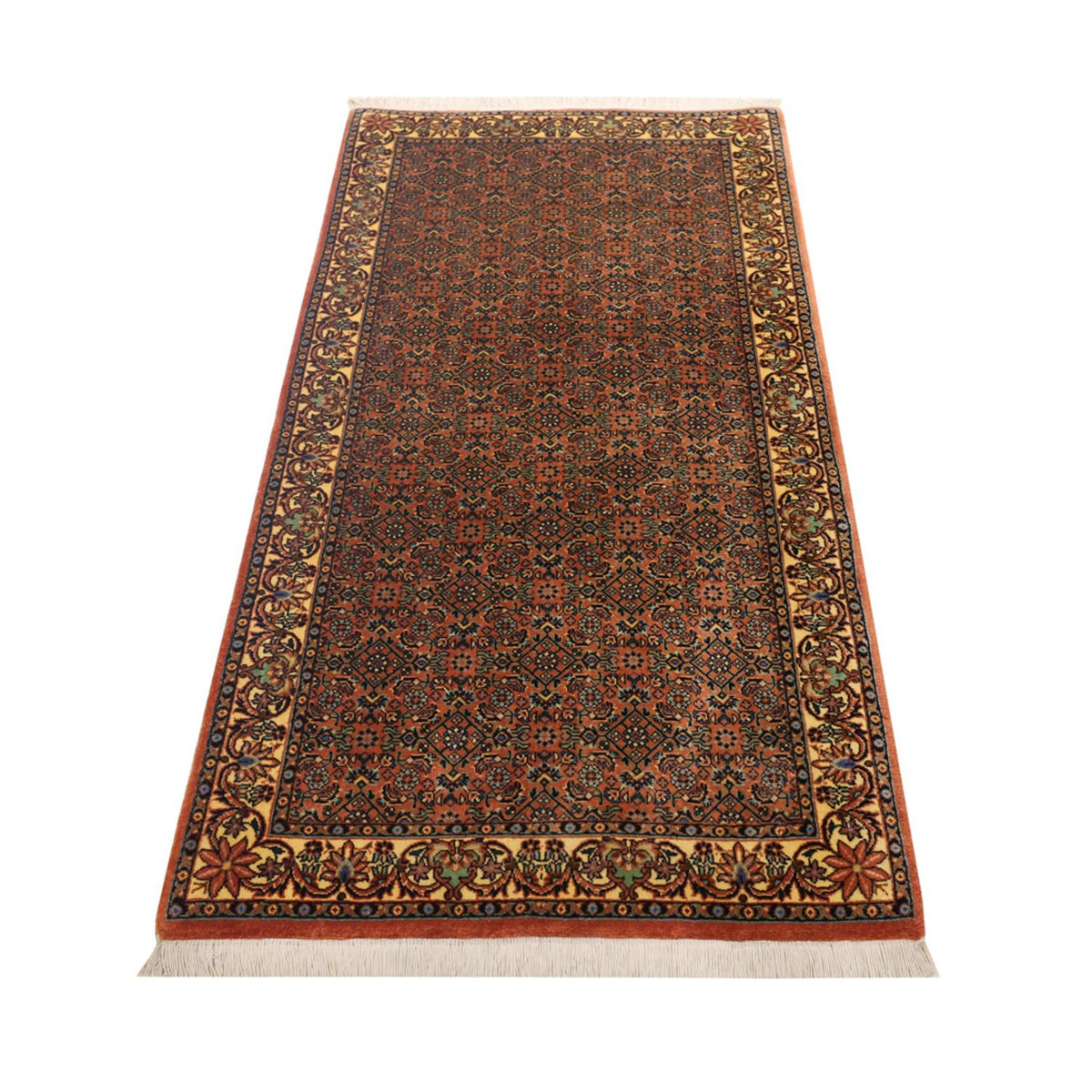 Tapis persan - Bidjar - 144 x 71 cm - beige foncé