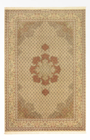 Tapis persan - Tabriz - 300 x 201 cm - beige clair