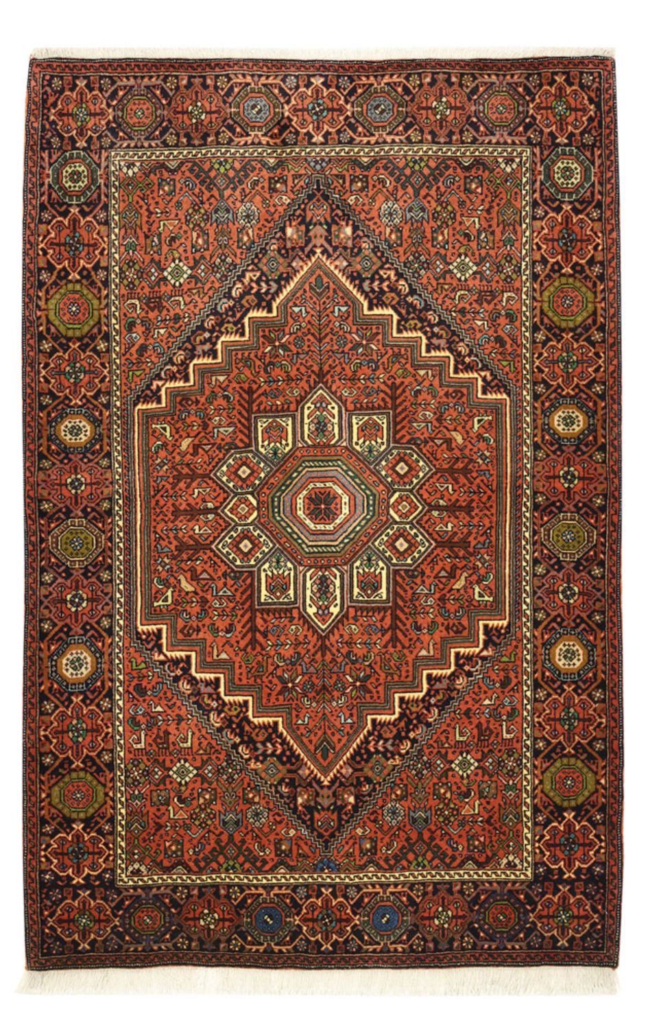 Tapis persan - Nomadic - 156 x 103 cm - terracotta