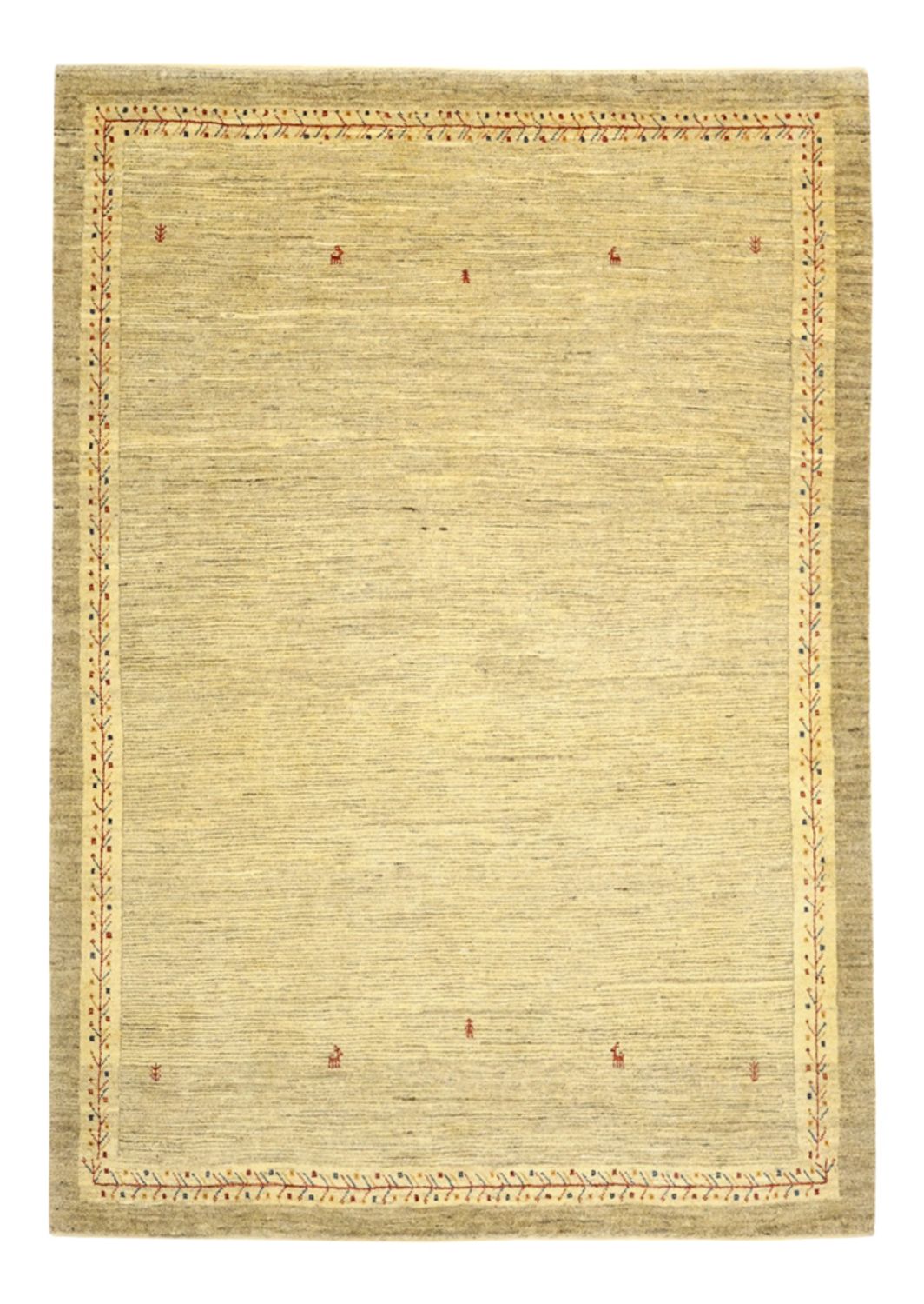 Tapis Gabbeh - Persan Kashkuli - 158 x 112 cm - beige clair