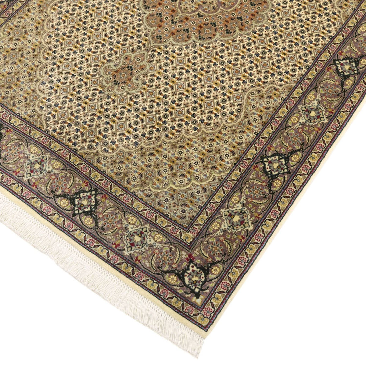Tapis persan - Tabriz - Royal - 152 x 101 cm - vert olive