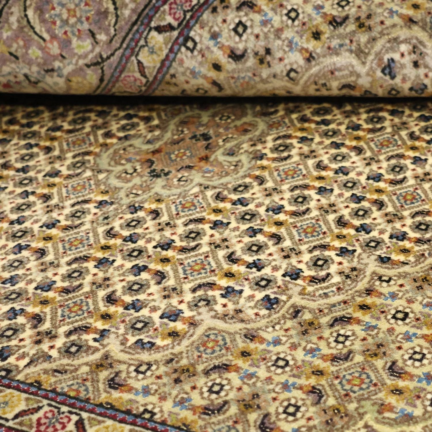 Tapis persan - Tabriz - Royal - 152 x 101 cm - vert olive