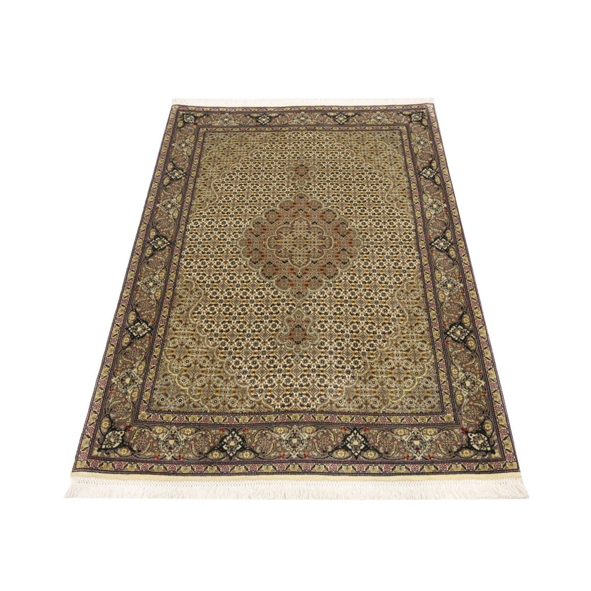 Tapis persan - Tabriz - Royal - 152 x 101 cm - vert olive