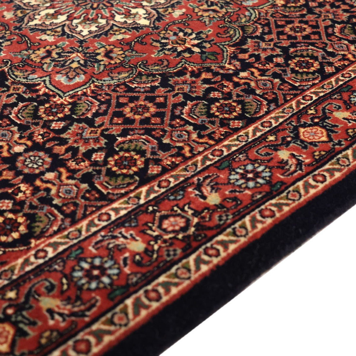 Tapis persan - Bidjar - 131 x 79 cm - rouge foncé