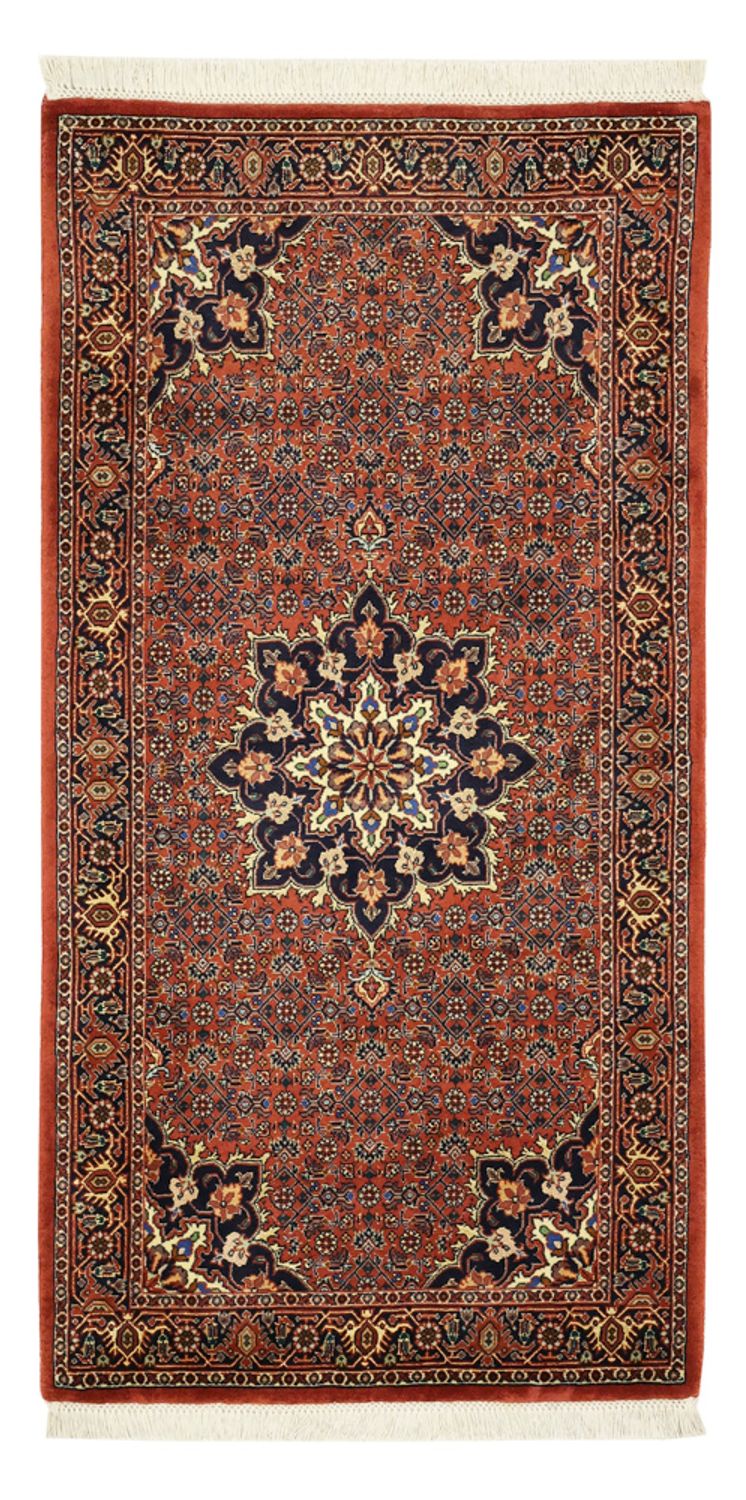 Tapis persan - Bidjar - 139 x 68 cm - rouge foncé