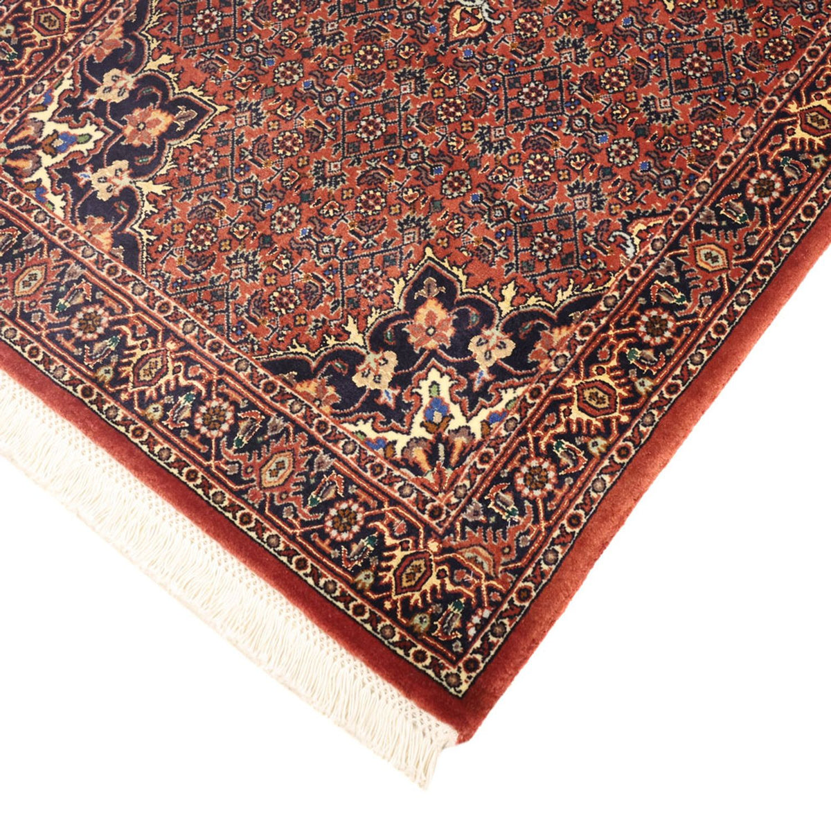 Tapis persan - Bidjar - 139 x 68 cm - rouge foncé