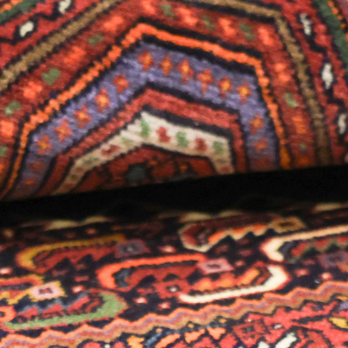 Tapis persan - Nomadic - 150 x 100 cm - rouge foncé