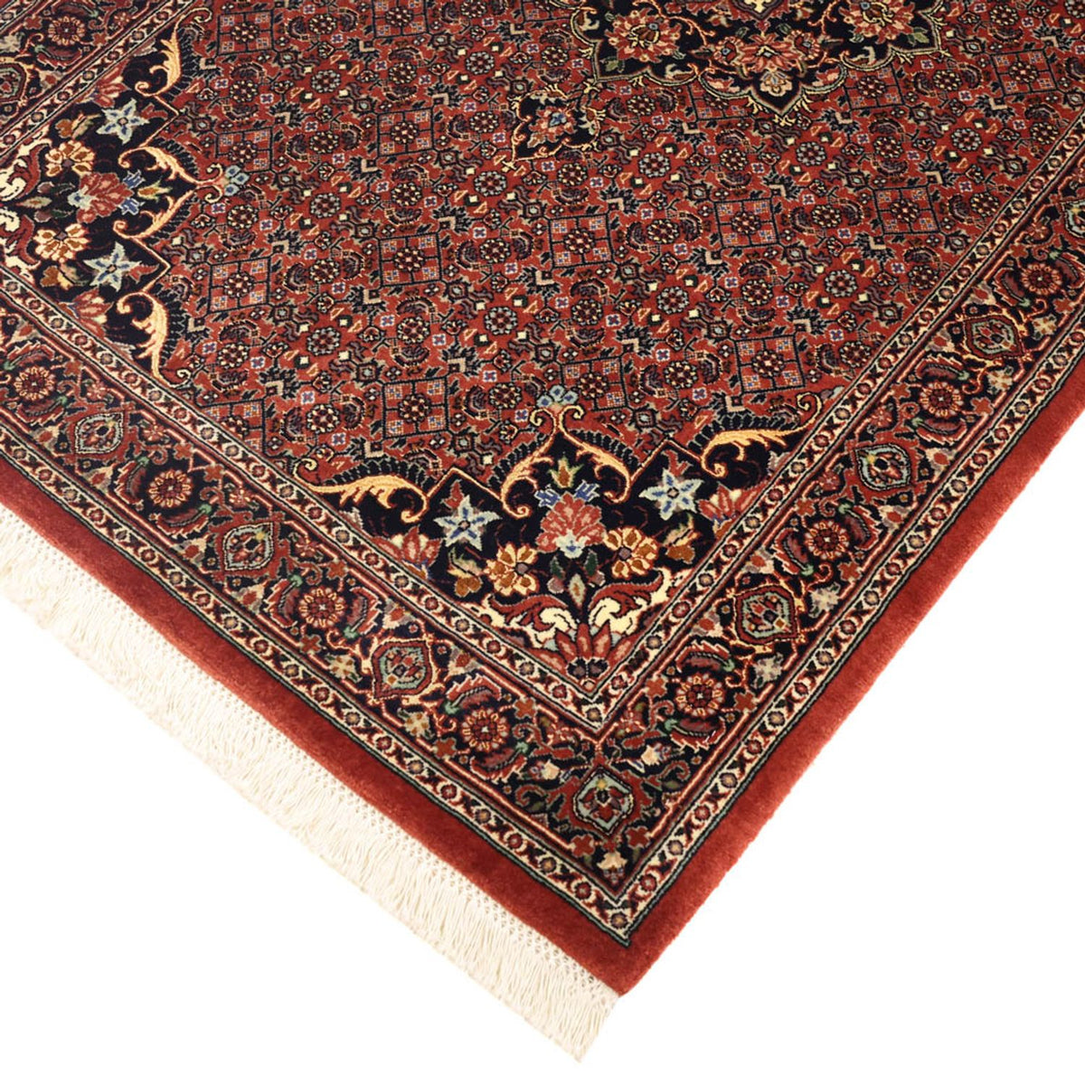 Tapis persan - Bidjar - 153 x 91 cm - rouge foncé