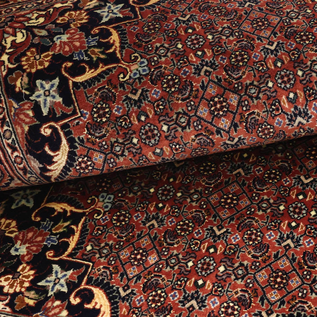 Tapis persan - Bidjar - 153 x 91 cm - rouge foncé