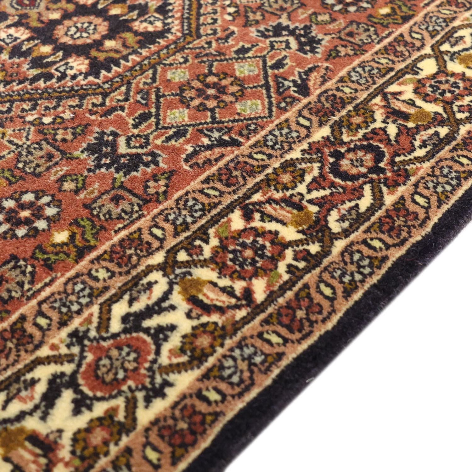 Tapis de couloir Tapis persan - Bidjar - 297 x 82 cm - terracotta