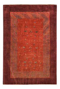 Tapis Gabbeh - Persan Kashkuli - 157 x 104 cm - rouge