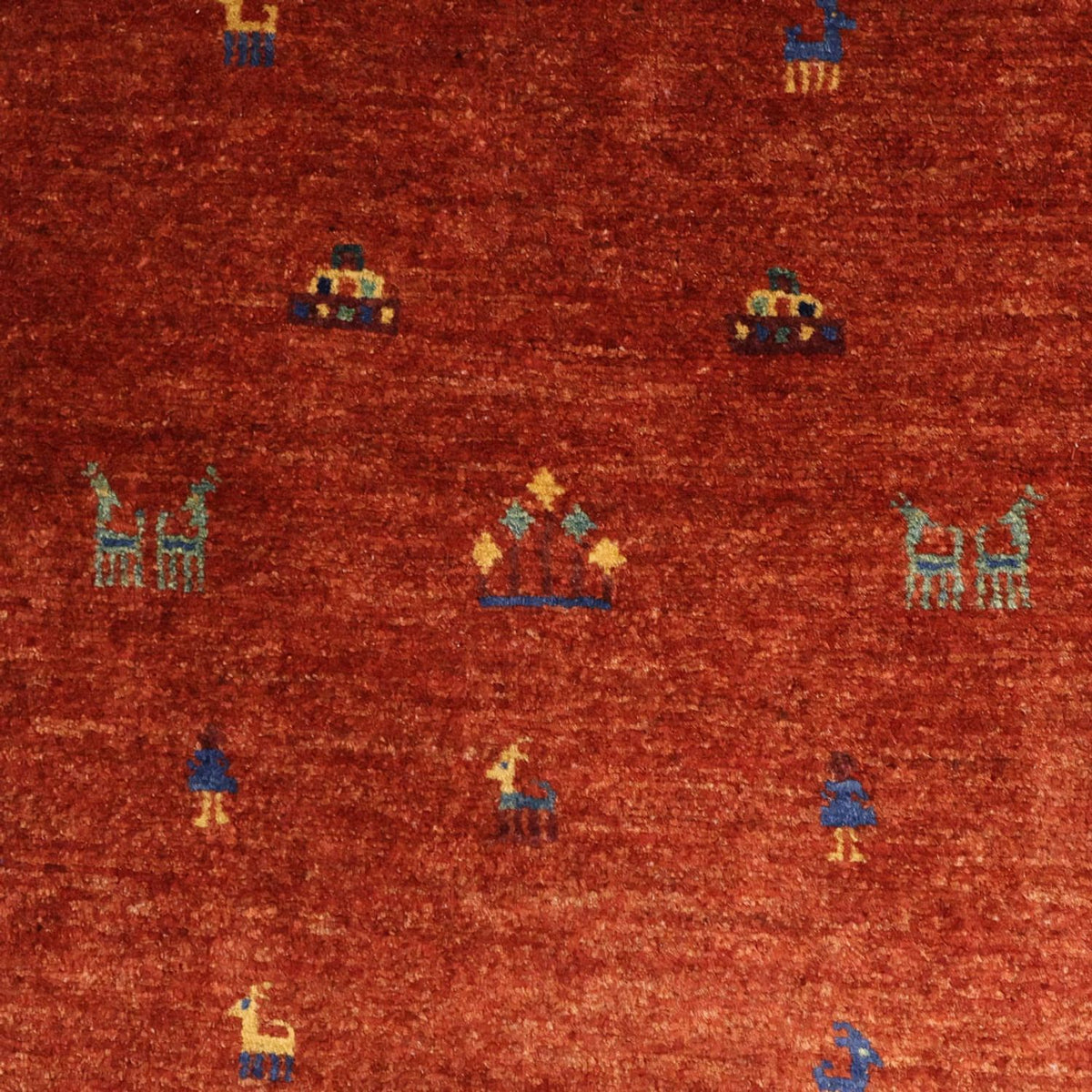 Tapis Gabbeh - Persan Kashkuli - 157 x 104 cm - rouge