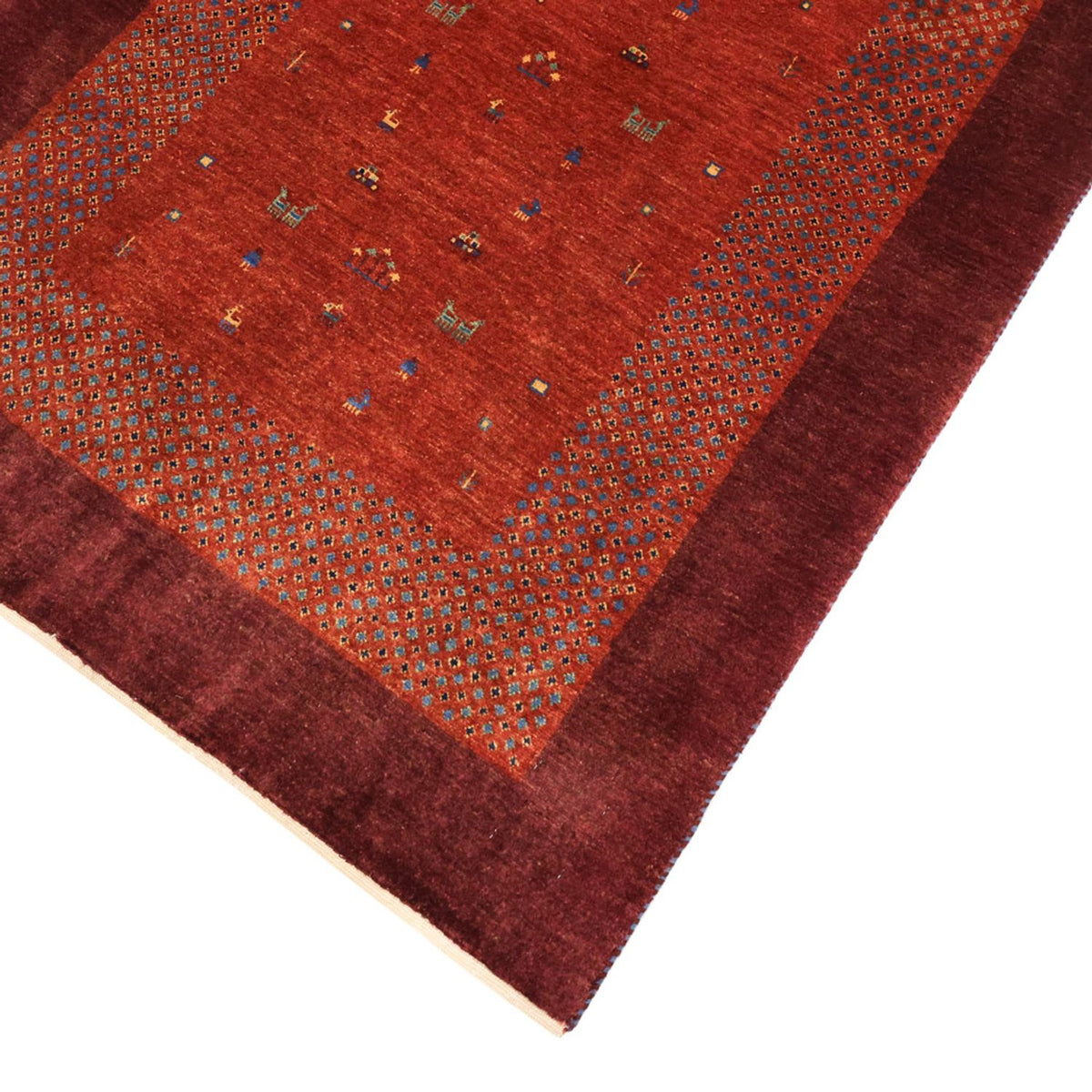 Tapis Gabbeh - Persan Kashkuli - 157 x 104 cm - rouge