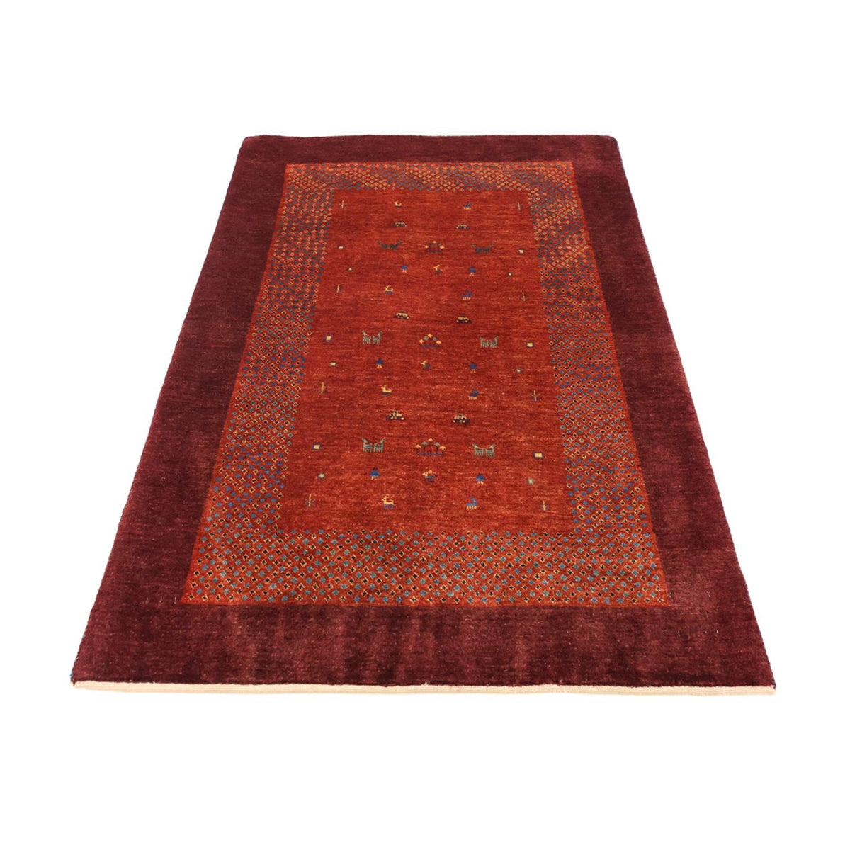 Tapis Gabbeh - Persan Kashkuli - 157 x 104 cm - rouge