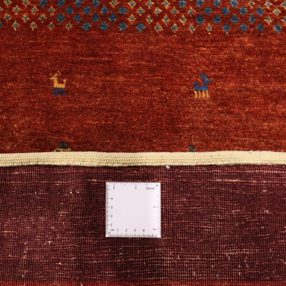 Tapis Gabbeh - Persan Kashkuli - 157 x 104 cm - rouge