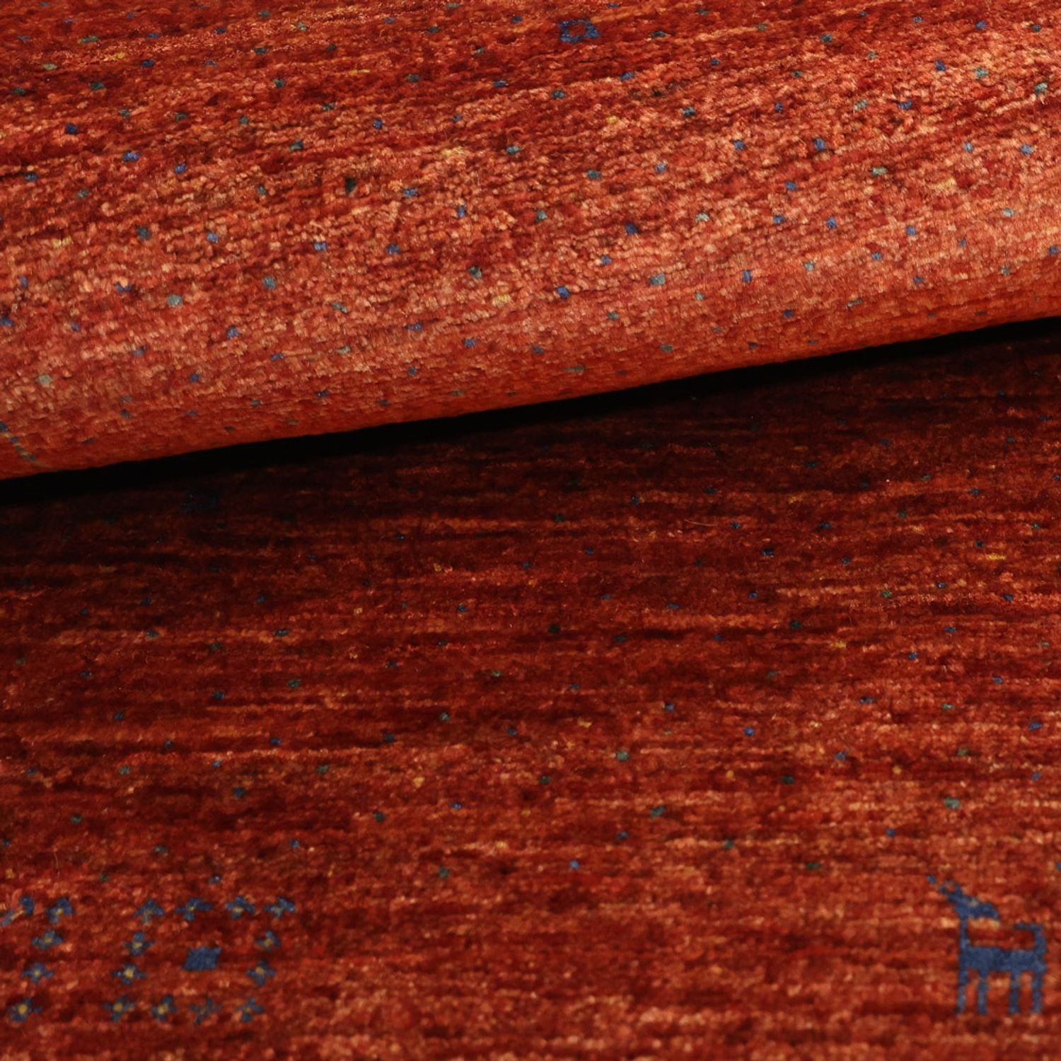 Gabbeh Teppich - Kaschkuli Perser - 122 x 79 cm - dunkelrot