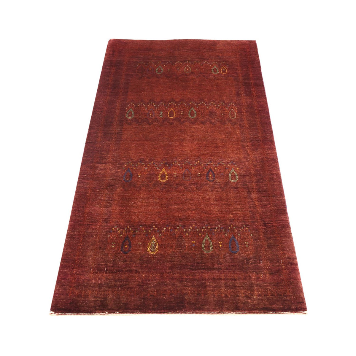 Tapis Gabbeh - Persan Kashkuli - 155 x 80 cm - rouge foncé
