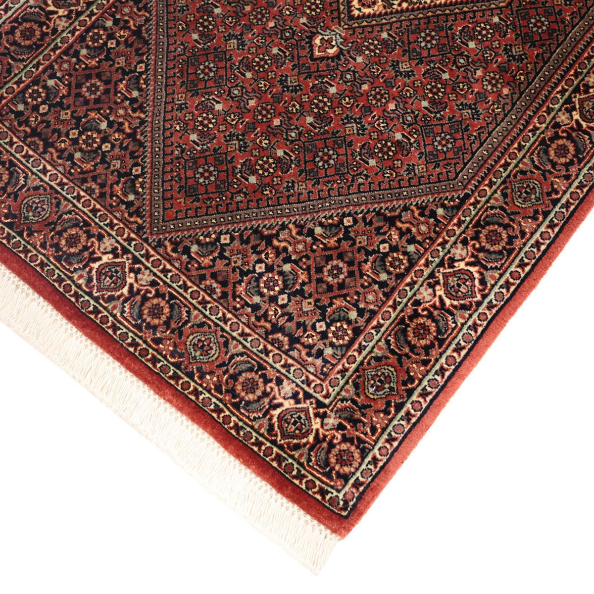 Tapis persan - Bidjar - 136 x 70 cm - rouge foncé