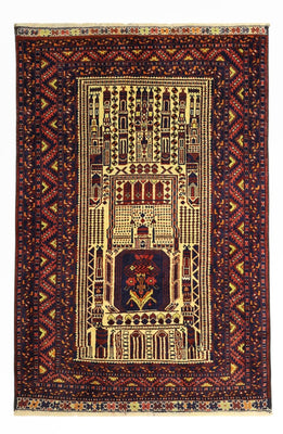 Tapis Belutsch - 142 x 96 cm - multicolore