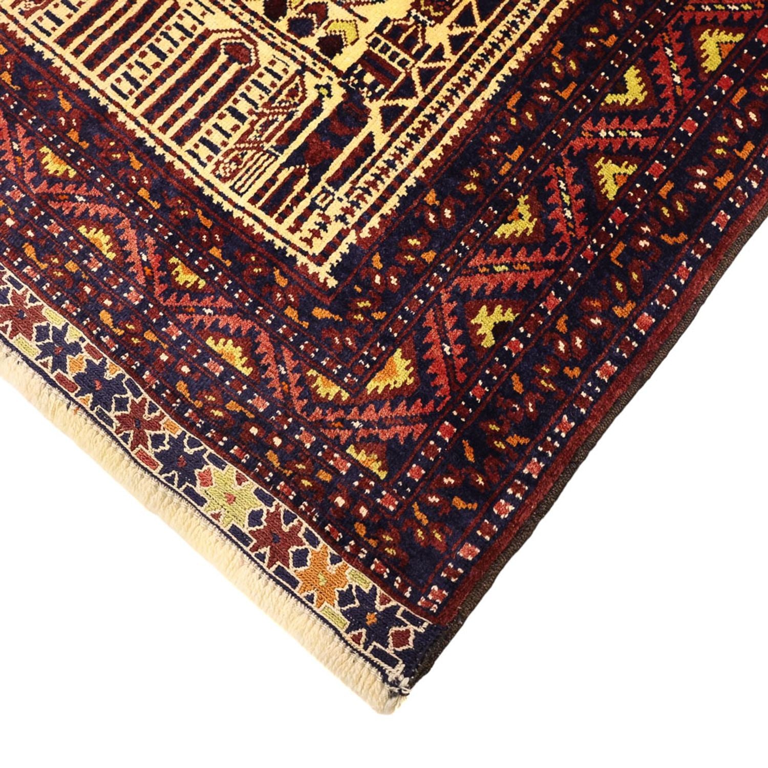 Tapis Belutsch - 142 x 96 cm - multicolore