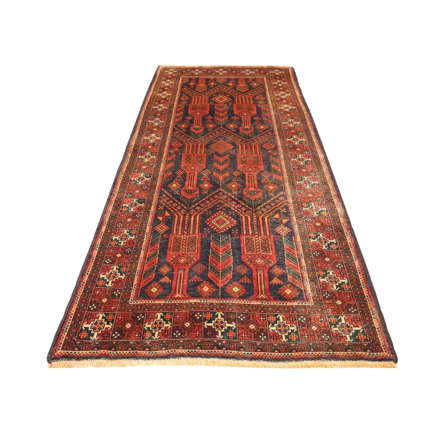 Tapis de couloir Tapis Belutsch - 292 x 110 cm - rouge foncé