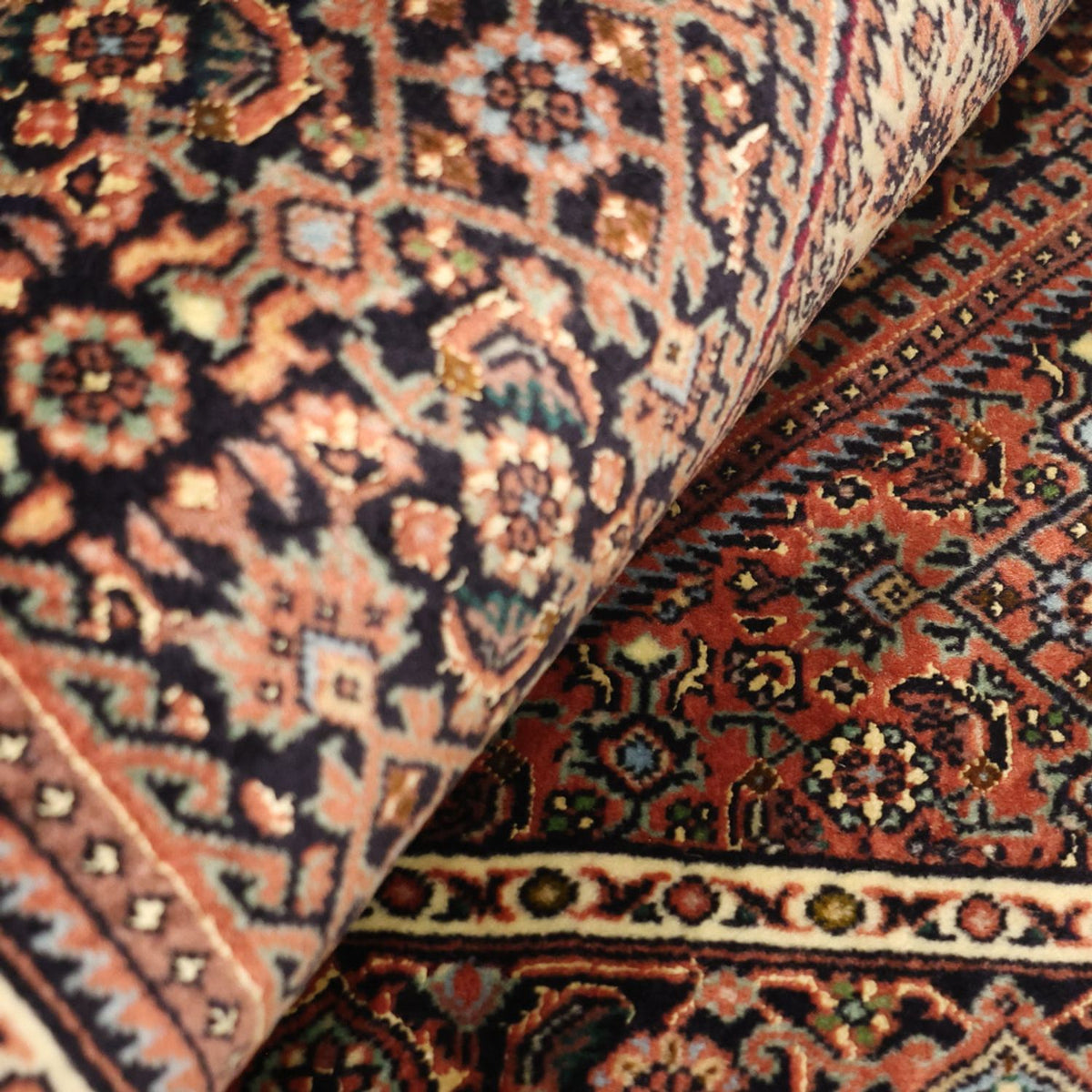 Tapis persan - Bidjar - 134 x 70 cm - beige foncé