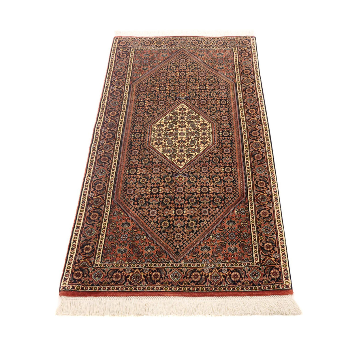 Tapis persan - Bidjar - 134 x 70 cm - beige foncé