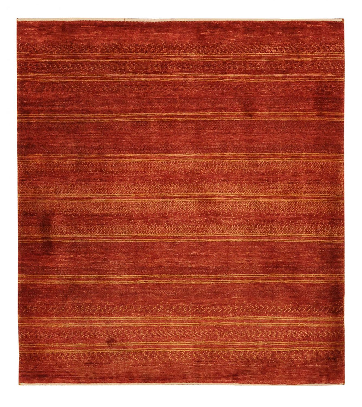Tapis Gabbeh - Persan Kashkuli - 116 x 99 cm - rouge foncé