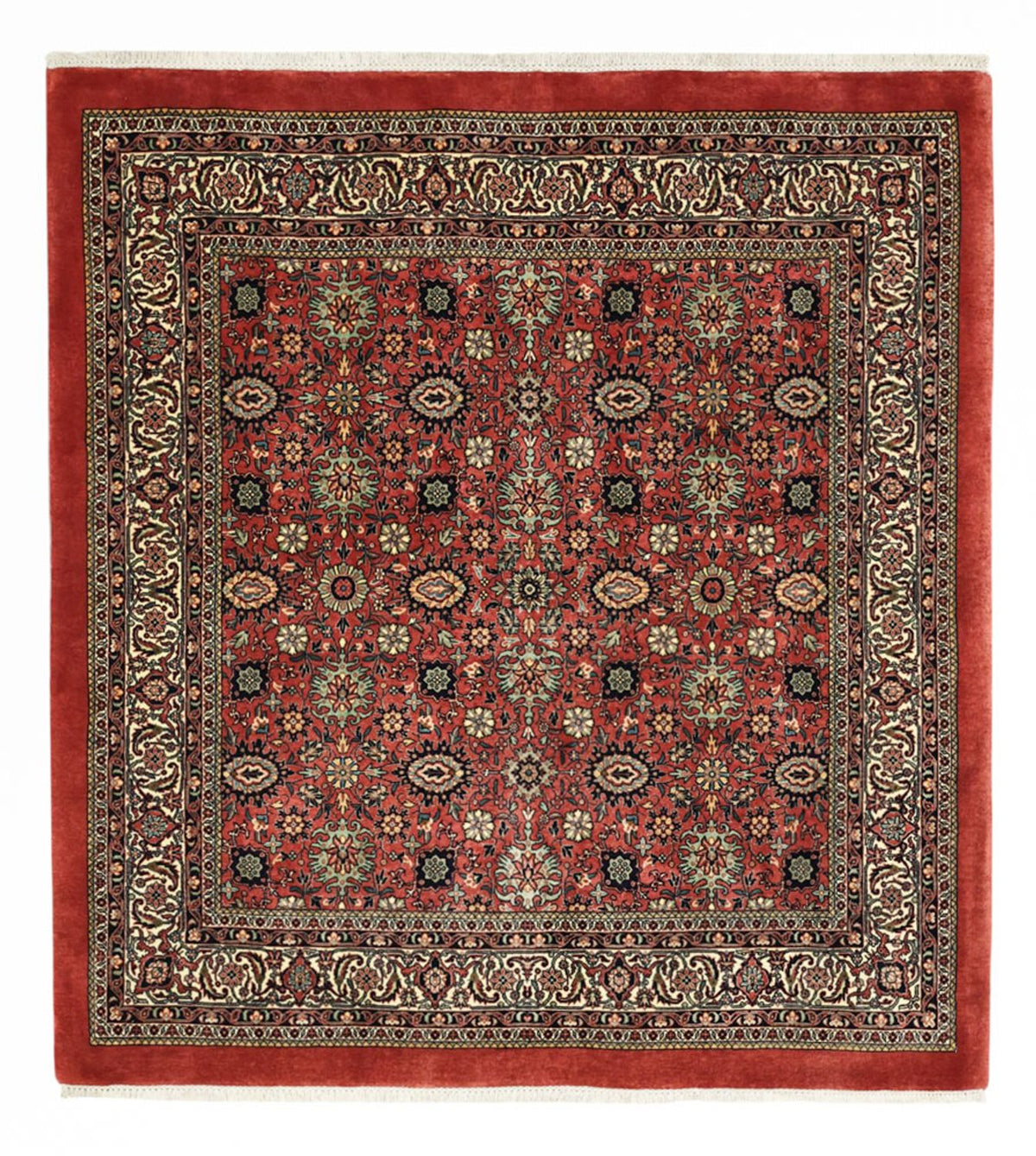 Tapis persan - Bidjar - Royal - 163 x 153 cm - rouge foncé