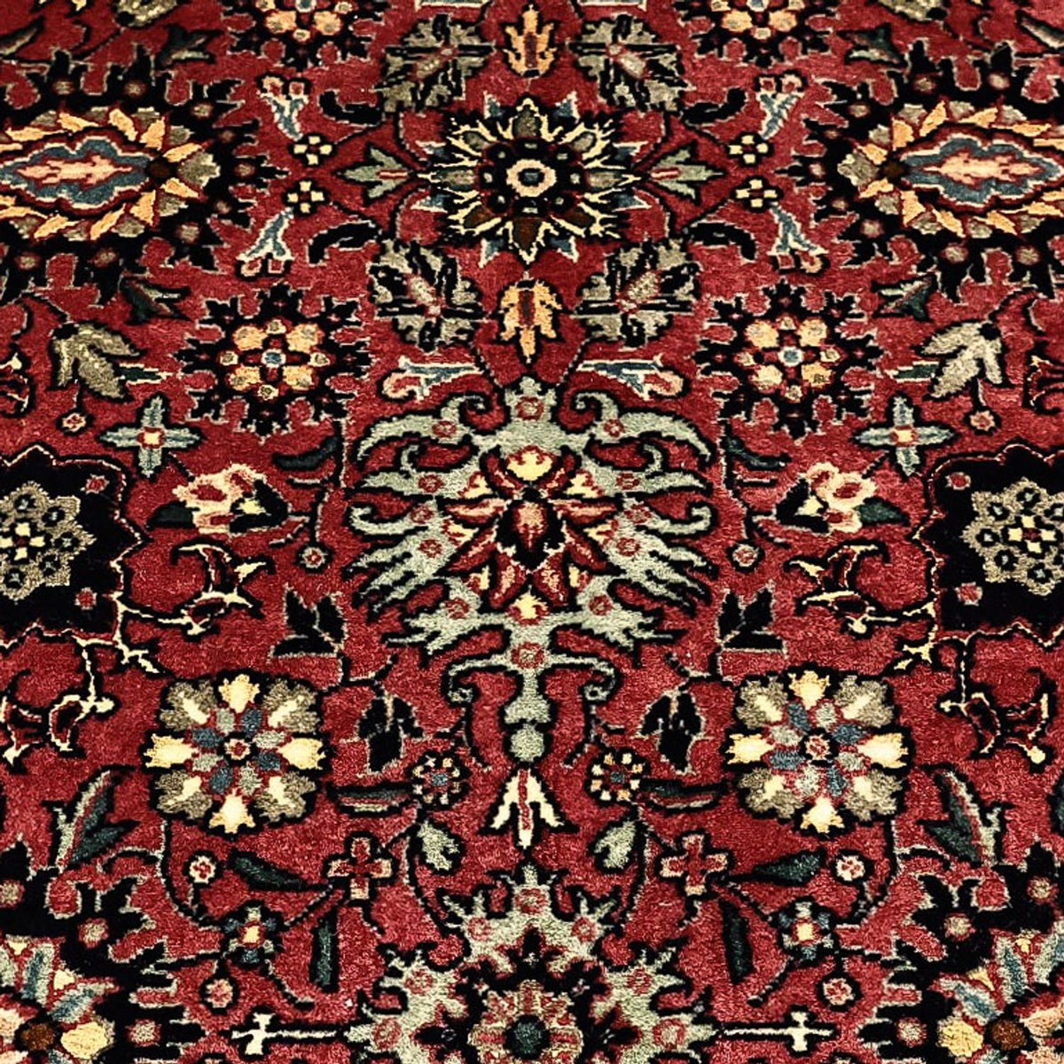 Tapis persan - Bidjar - Royal - 163 x 153 cm - rouge foncé