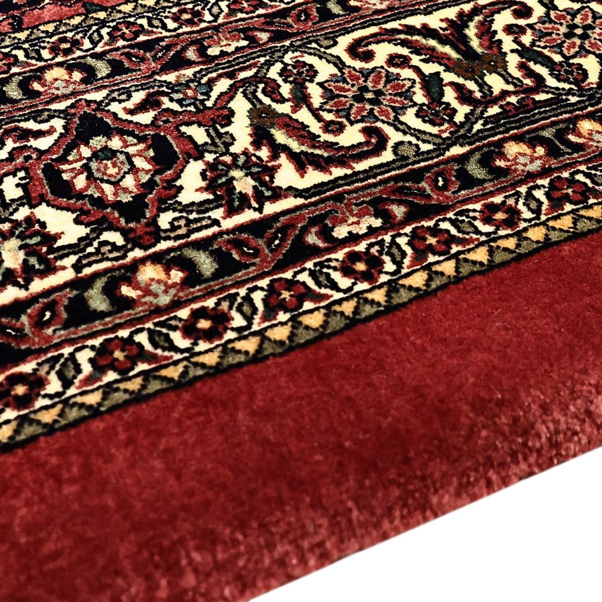 Tapis persan - Bidjar - Royal - 163 x 153 cm - rouge foncé