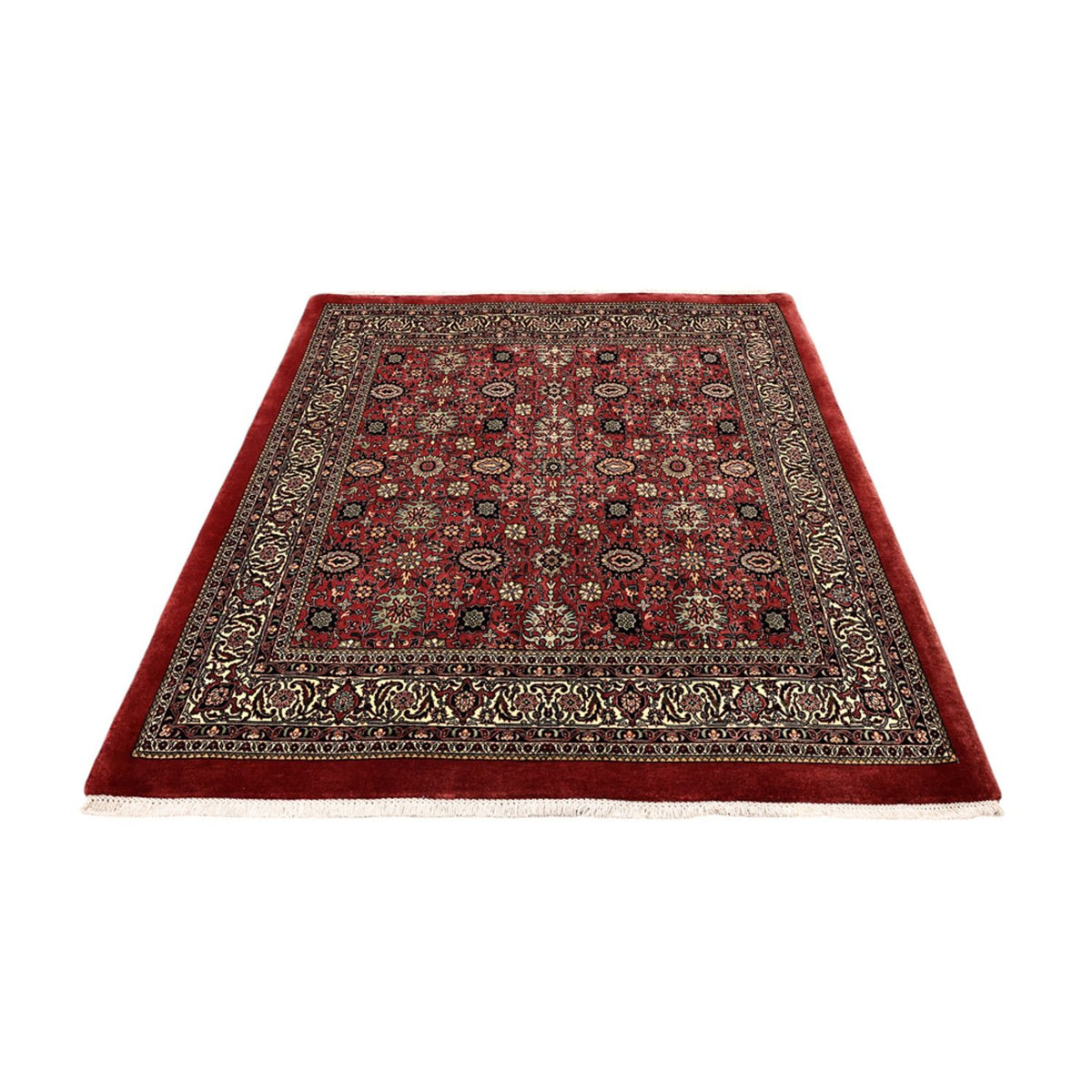 Tapis persan - Bidjar - Royal - 163 x 153 cm - rouge foncé