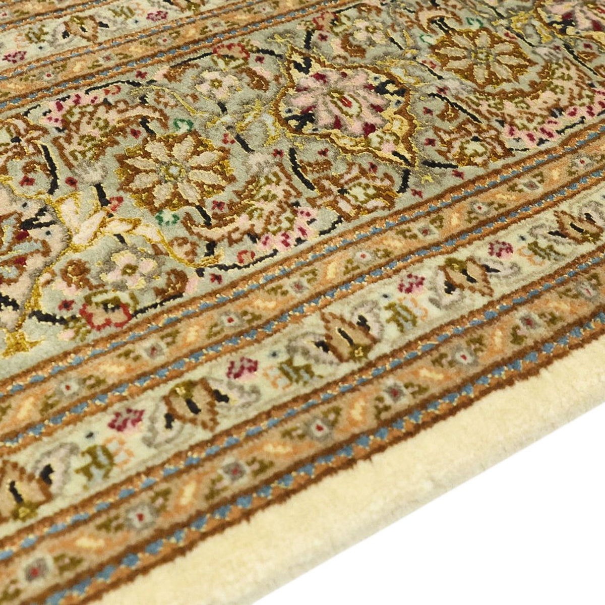 Tapis persan - Tabriz - Royal - 208 x 149 cm - beige foncé