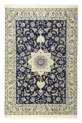 Tapis persan - Nain - Royal - 157 x 106 cm - bleu foncé