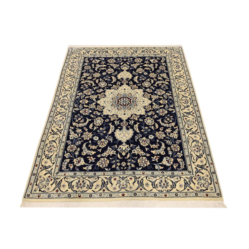Tapis persan - Nain - Royal - 157 x 106 cm - bleu foncé